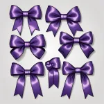 purple hair bows image